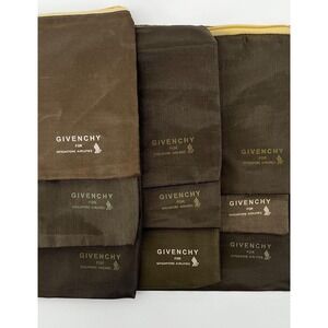 Vintage Givenchy For‎ Singapore Airlines Zippered Toiletry Bags/Pouches Lot of 9